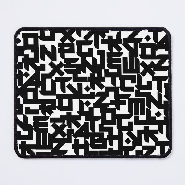 Item preview, typography pattern, black and white letter design designed and sold by ohaniki.