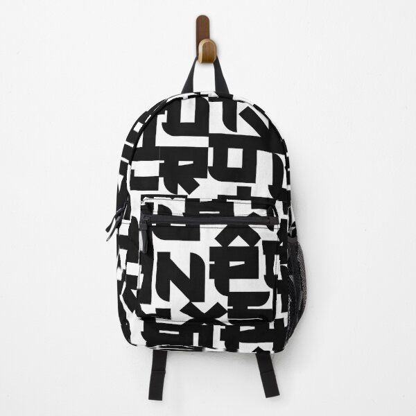 Item preview, typography pattern, black and white letter design designed and sold by ohaniki.