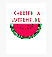 I carried a Watermelon Photographic Print