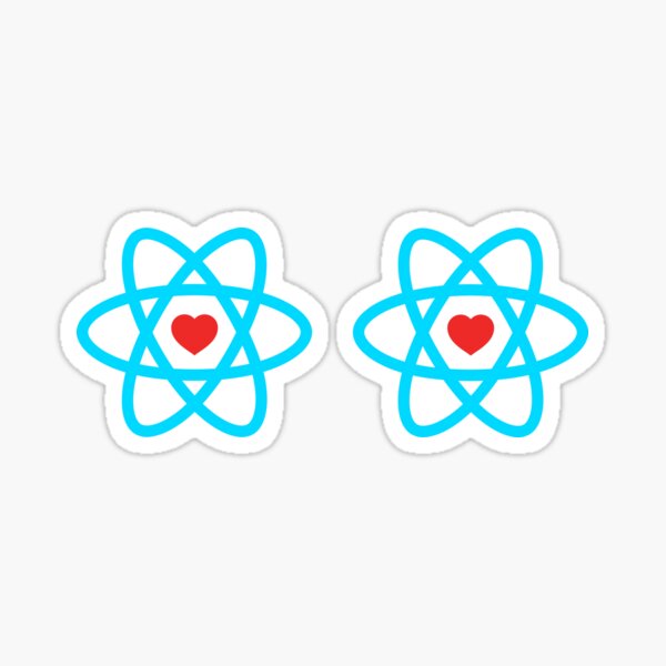 Love ReactJS Double Sticker Sticker