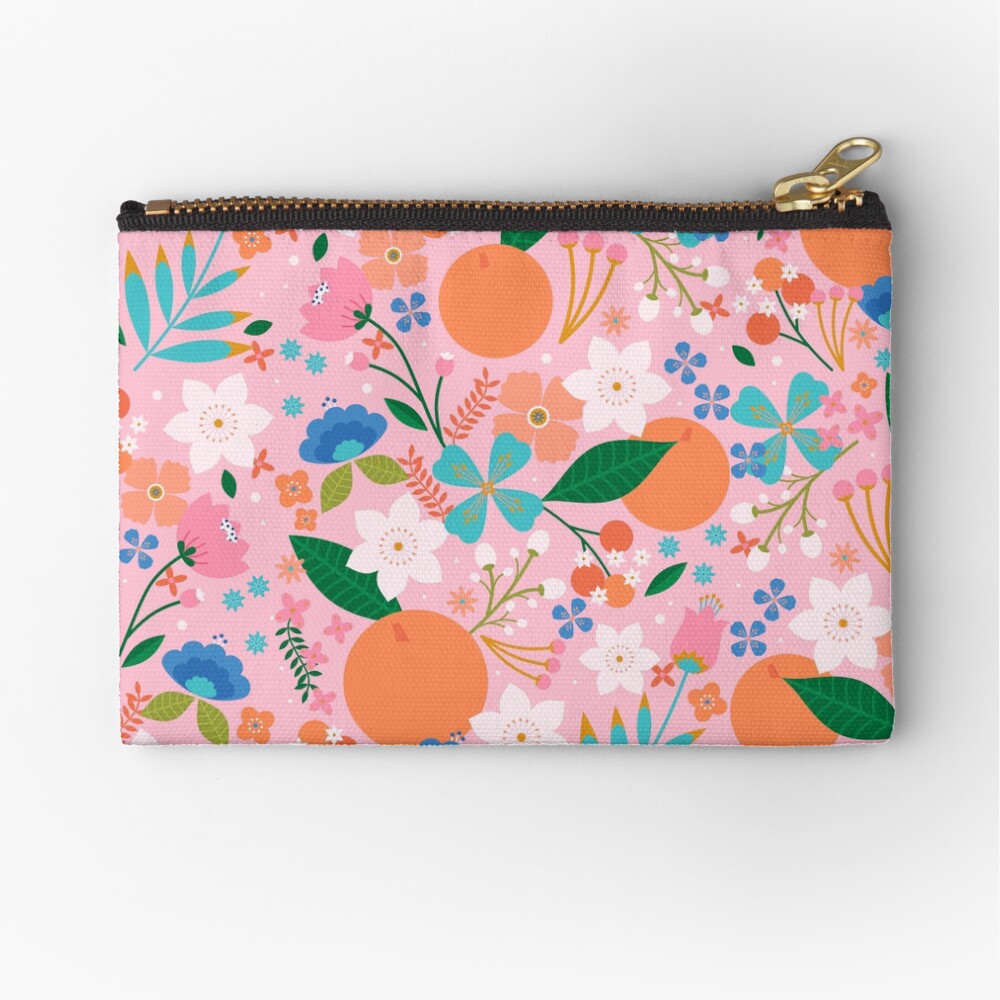 Orange Blossom Zipper Pouch