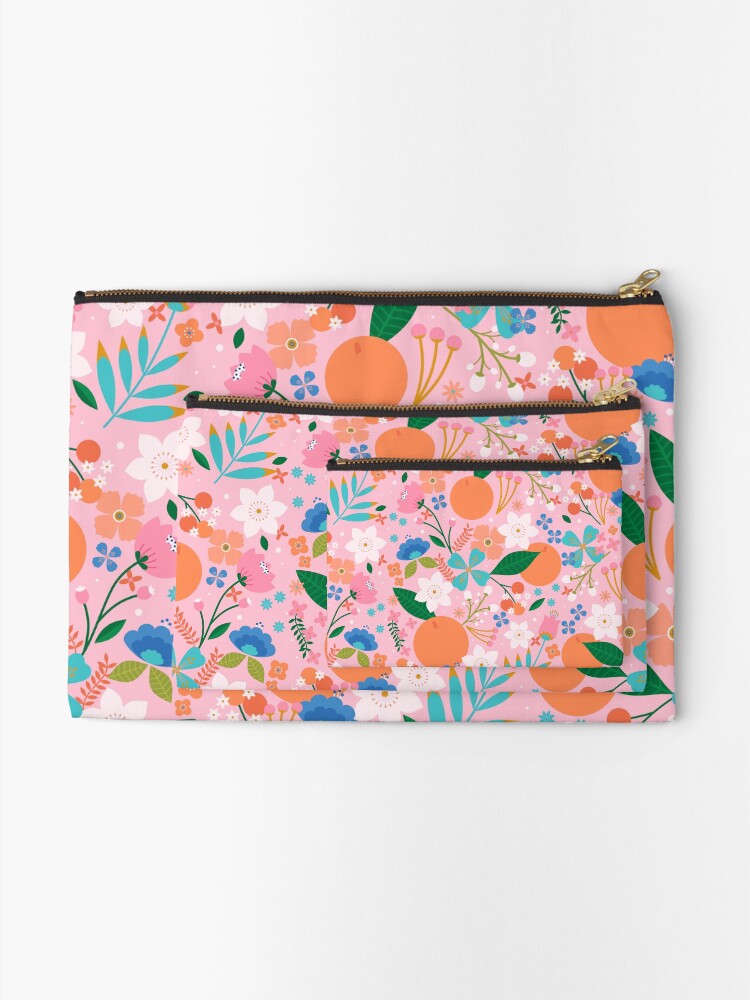 Alternate view of Orange Blossom Zipper Pouch