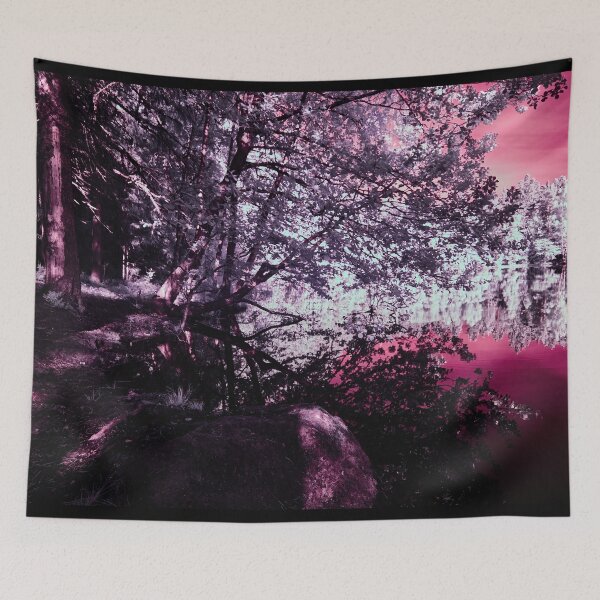 Item preview, Bending on  the Ruutana lake Dark Pink edit. .Ruutana lake Siuro. designed and sold by Jouko Lehto Photography.