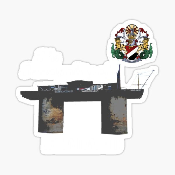 "The Principality of Sealand 2 Fitted " Sticker for Sale by letranclientl Redbubble