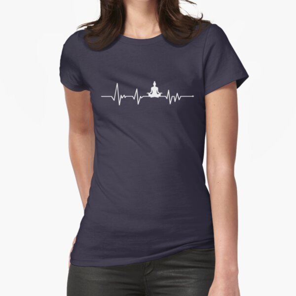 Heartbeat Yoga Fitted T-Shirt