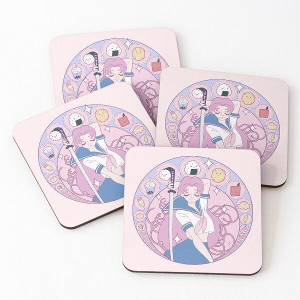 Item preview, Japan Pink Anime Schoolgirl Art Nouveau Illustration designed and sold by JessicaAmber.