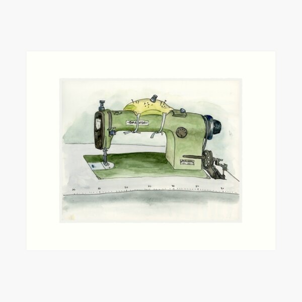 ilustración vintage de máquina de coser antigua  Máquinas de coser  antiguas, Láminas para decoupage, Maquina de coser