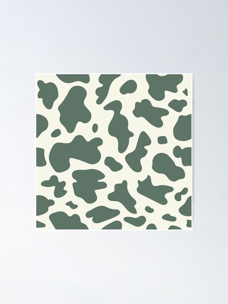 "Sage Green Cow Print" Poster for Sale by koovox Redbubble