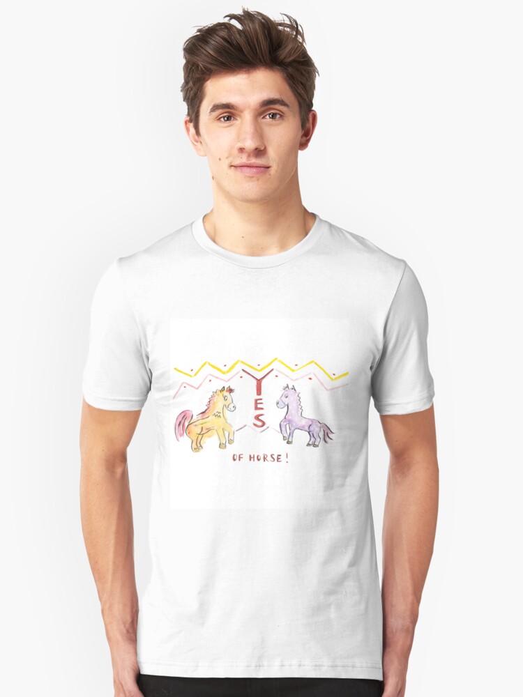 Alternate view of Yes of horse! Slim Fit T-Shirt