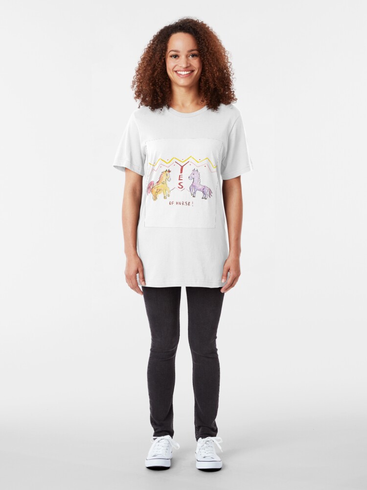 Alternate view of Yes of horse! Slim Fit T-Shirt
