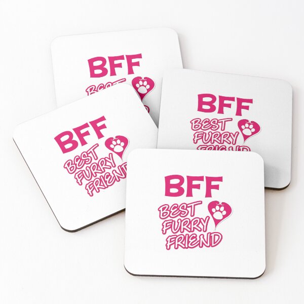 Artikelvorschau, 'BFF Best Furry Friend' (White) entworfen und verkauft von The Button Gal.