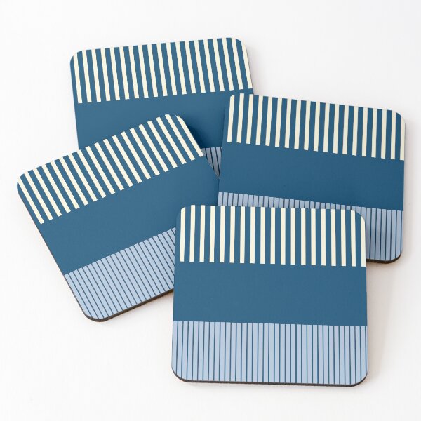 Item preview, Colour Pop Stripes - Dark Blue, Light Blue and Cream designed and sold by LAEC-Shop.