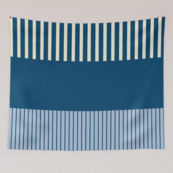 Item preview, Colour Pop Stripes - Dark Blue, Light Blue and Cream designed and sold by LAEC-Shop.