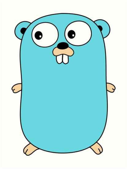 Golang Gopher Art Print By Zoerab Redbubble