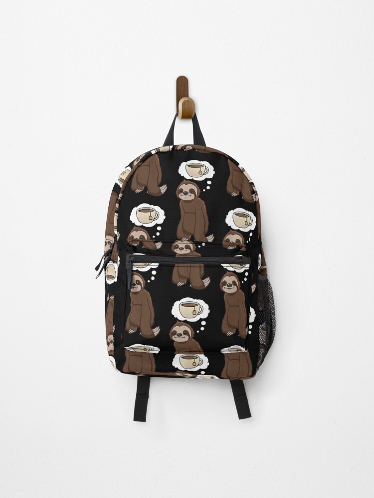 Thumbnail 1 of 3, Backpack, Sloth thinking about Tea designed and sold by jonmlam.
