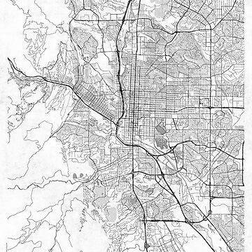 Artwork thumbnail, Colorado Springs Map Line by HubertRoguski