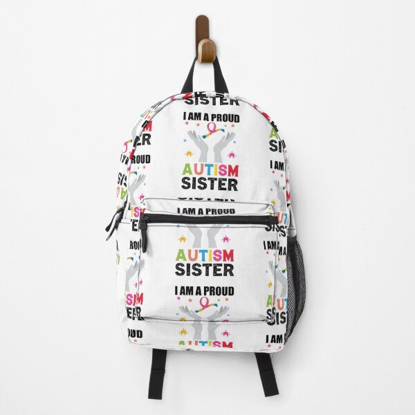 Artikelvorschau, I am a Proud Autism Sister Autistic support Be Positive Aspire To Inspire Happy Life Apparel Essential Motivation Inspiration Joy Mood entworfen und verkauft von DesignByHeartUK.