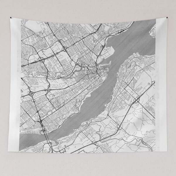 Item preview, Quebec City Map Line designed and sold by HubertRoguski.