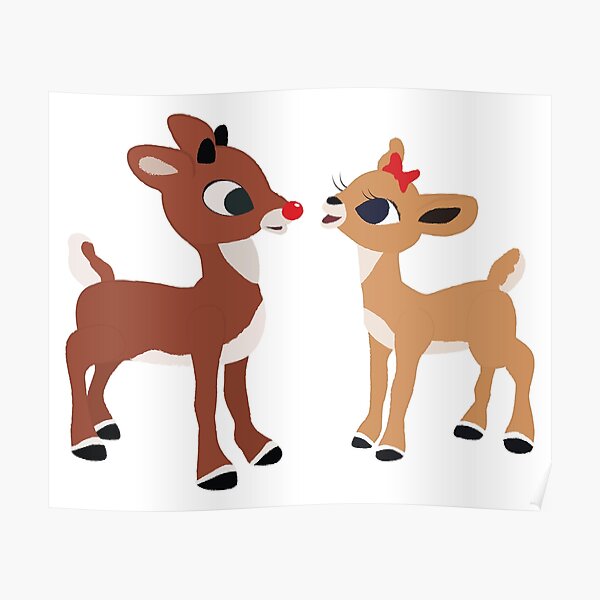 Classic Rudolph and Clarice © GraphicLoveShop Poster