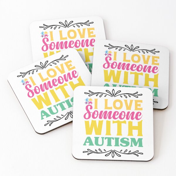 Item preview, I Love Someone With Autism Autistic support Be Positive Aspire To Inspire Happy Life Apparel Essential Motivation Inspiration Joy Mood designed and sold by DesignByHeartUK.