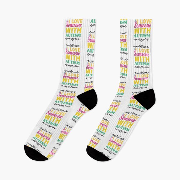 Item preview, I Love Someone With Autism Autistic support Be Positive Aspire To Inspire Happy Life Apparel Essential Motivation Inspiration Joy Mood designed and sold by DesignByHeartUK.