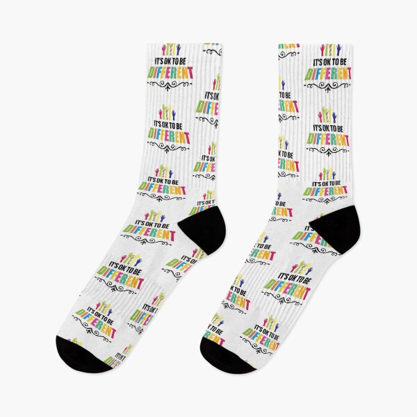 Item preview, It's Ok To Be Different Autistic support Be Positive Aspire To Inspire Happy Life Apparel Essential Motivation Inspiration Joy Mood designed and sold by DesignByHeartUK.