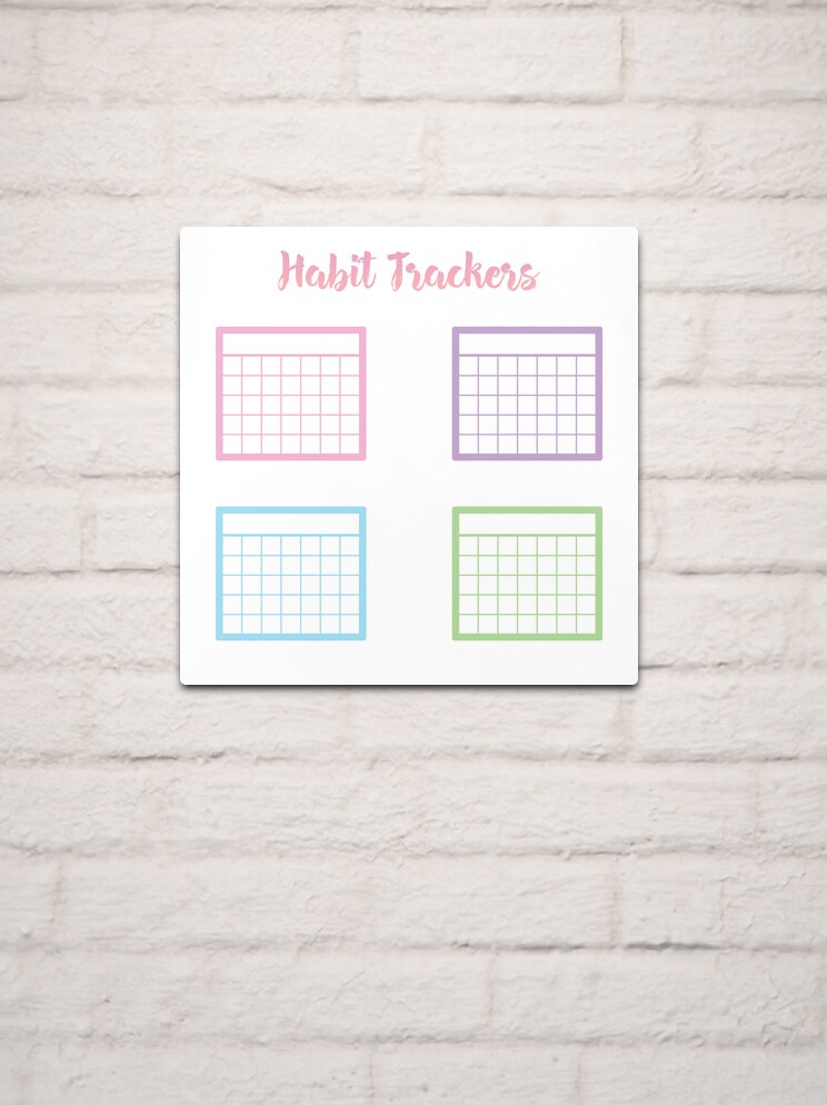 Colorful Habit Trackers for Bullet Journals Sticker for Sale by lucypooki