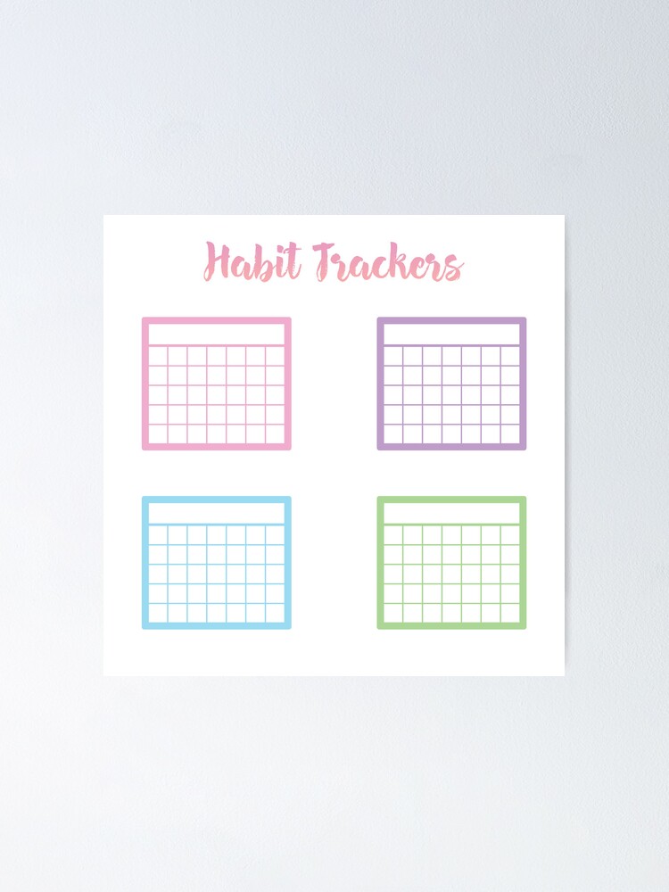 monthly habit tracker  Postcard for Sale by Taylersmaterial