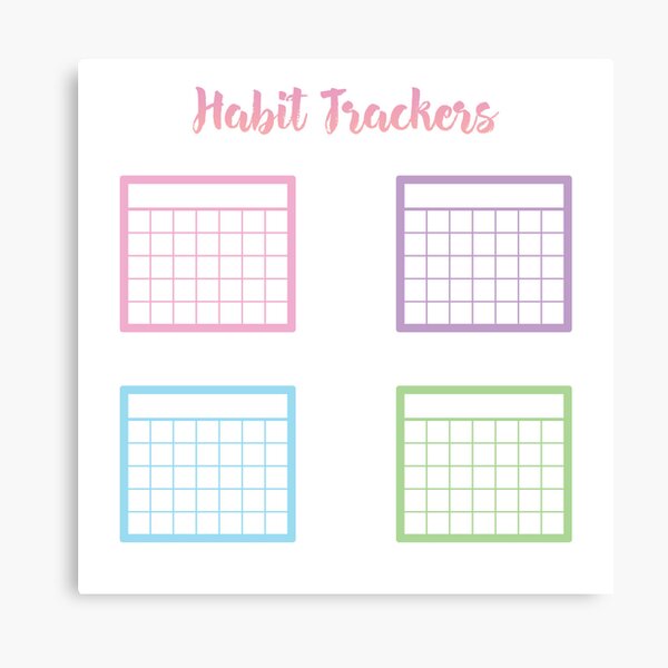 Colorful Habit Trackers for Bullet Journals Sticker for Sale by lucypooki