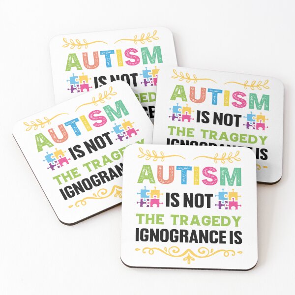 Item preview, Autism Is Not The Tragedy Inogrance is Autistic support Be Positive Aspire To Inspire Happy Life Apparel Essential Motivation Inspiration Joy Mood designed and sold by DesignByHeartUK.