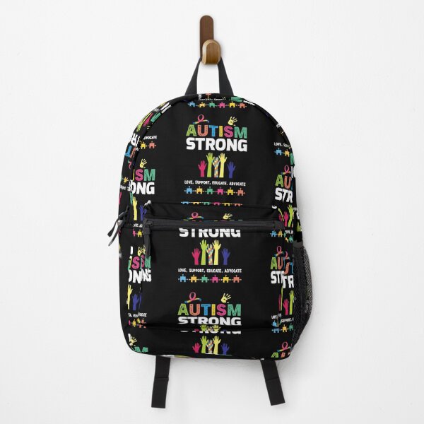 Artikelvorschau, Autism Strong Love Support Educate advocate Autistic support Be Positive Aspire To Inspire Happy Life Apparel Essential Motivation Inspiration Joy Mood entworfen und verkauft von DesignByHeartUK.