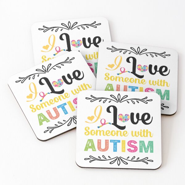 Item preview, I Love Someone With Autism Autistic support Be Positive Aspire To Inspire Happy Life Apparel Essential Motivation Inspiration Joy Mood designed and sold by DesignByHeartUK.