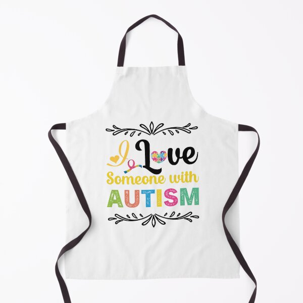 Aperçu de l'œuvre I Love Someone With Autism Autistic support Be Positive Aspire To Inspire Happy Life Apparel Essential Motivation Inspiration Joy Mood créée et vendue par DesignByHeartUK.