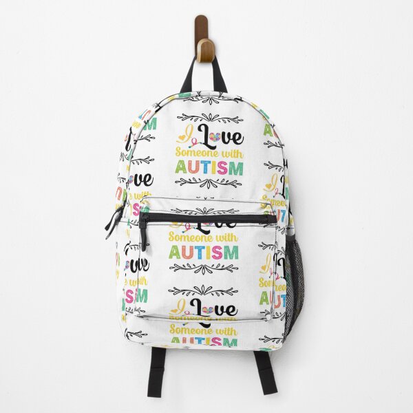 Artikelvorschau, I Love Someone With Autism Autistic support Be Positive Aspire To Inspire Happy Life Apparel Essential Motivation Inspiration Joy Mood entworfen und verkauft von DesignByHeartUK.