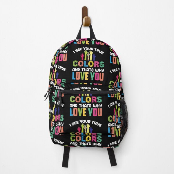 Artikelvorschau, I See Your True Colors And thats Why Love You Autistic support Be Positive Aspire To Inspire Happy Life Apparel Essential Motivation Inspiration Joy Mood entworfen und verkauft von DesignByHeartUK.