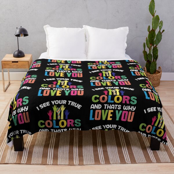 Item preview, I See Your True Colors And thats Why Love You Autistic support Be Positive Aspire To Inspire Happy Life Apparel Essential Motivation Inspiration Joy Mood designed and sold by DesignByHeartUK.