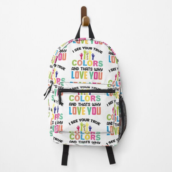 Artikelvorschau, I See Your True Colors And thats Why Love You Autistic support Be Positive Aspire To Inspire Happy Life Apparel Essential Motivation Inspiration Joy Mood entworfen und verkauft von DesignByHeartUK.