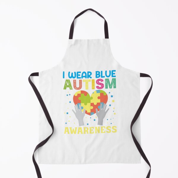 Aperçu de l'œuvre I Wear blue Autism Awareness Autistic support Be Positive Aspire To Inspire Happy Life Apparel Essential Motivation Inspiration Joy Mood créée et vendue par DesignByHeartUK.