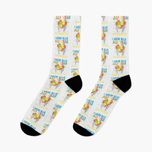 Item preview, I Wear blue Autism Awareness Autistic support Be Positive Aspire To Inspire Happy Life Apparel Essential Motivation Inspiration Joy Mood designed and sold by DesignByHeartUK.