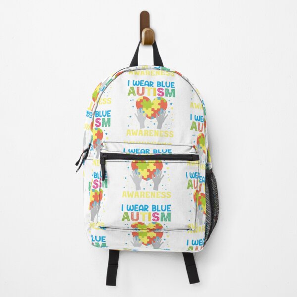 Artikelvorschau, I Wear blue Autism Awareness Autistic support Be Positive Aspire To Inspire Happy Life Apparel Essential Motivation Inspiration Joy Mood entworfen und verkauft von DesignByHeartUK.