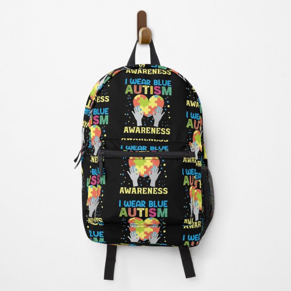 Artikelvorschau, I Wear blue Autism Awareness Autistic support Be Positive Aspire To Inspire Happy Life Apparel Essential Motivation Inspiration Joy Mood entworfen und verkauft von DesignByHeartUK.
