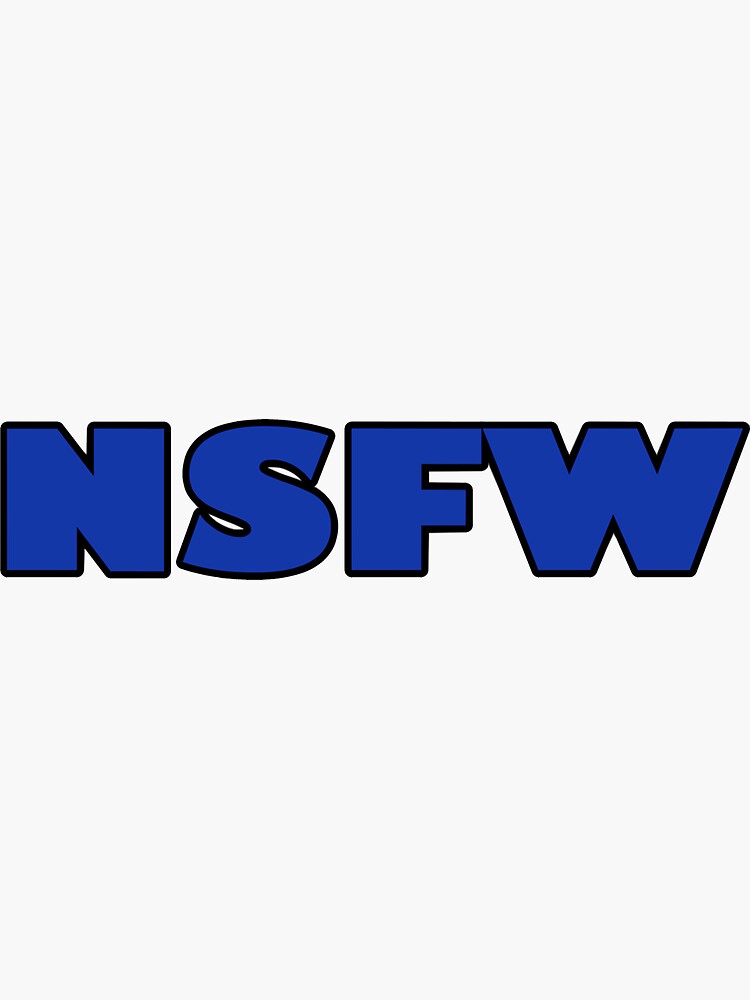 "Purple NSFW Acronym " Sticker for Sale by ThompsonAlford Redbubble