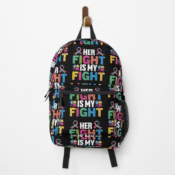 Artikelvorschau, Her Fight Is My Fight Autistic support Be Positive Aspire To Inspire Happy Life Apparel Essential Motivation Inspiration Joy Mood entworfen und verkauft von DesignByHeartUK.