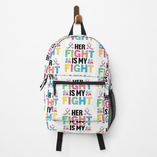 Artikelvorschau, Her Fight Is My Fight Autistic support Be Positive Aspire To Inspire Happy Life Apparel Essential Motivation Inspiration Joy Mood entworfen und verkauft von DesignByHeartUK.