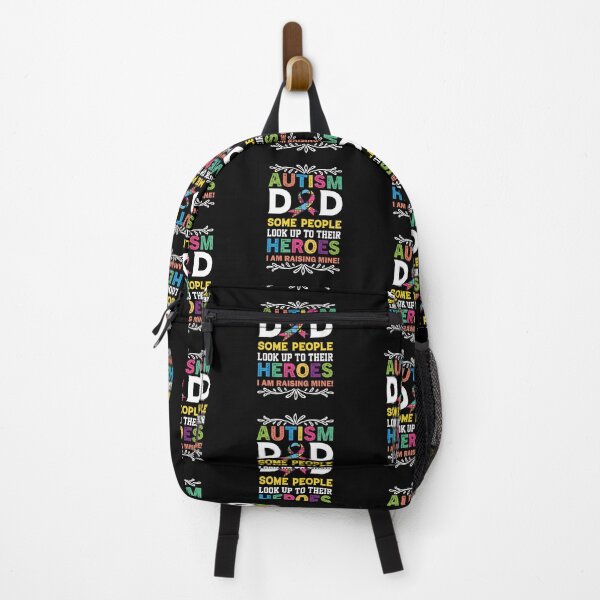 Artikelvorschau, Autism Dad Some People Look Up To their Heroes I am Raising one Autistic support Be Positive Aspire To Inspire Happy Life Apparel Essential Motivation Inspiration Joy Mood entworfen und verkauft von DesignByHeartUK.