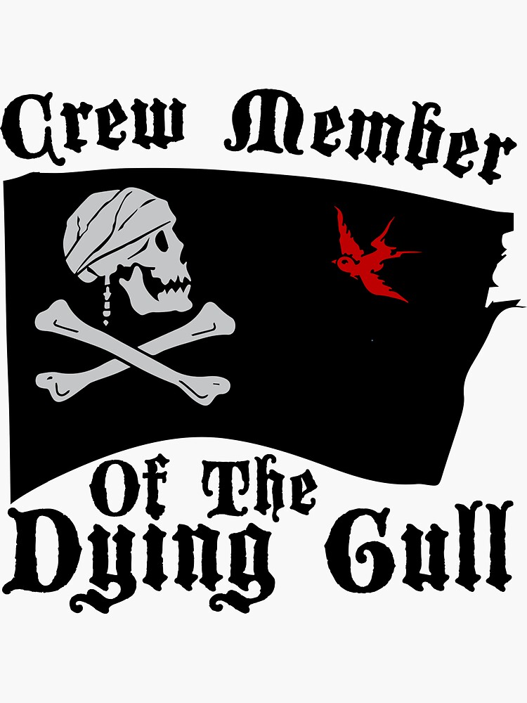 Thumbnail 3 of 3, Sticker, Pirates of the Dying Gull designed and sold by tikitalkpodcast.