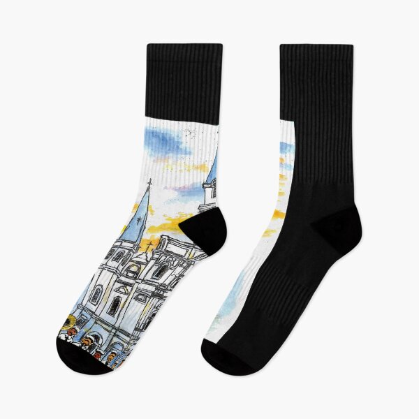 Item preview, St.Louis Cathedral In New Orleans With Jazz Street Band  designed and sold by tarakarenar1.