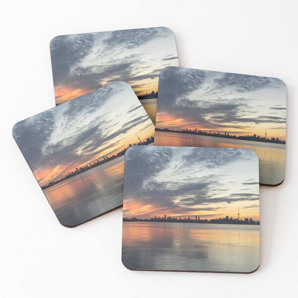 Item preview, Varicoloured Splendor - Toronto Distinctive Skyline Minutes Before Sunrise designed and sold by Georgia Mizuleva.