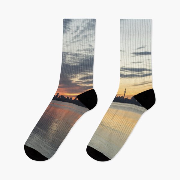 Item preview, Varicoloured Splendor - Toronto Distinctive Skyline Minutes Before Sunrise designed and sold by Georgia Mizuleva.