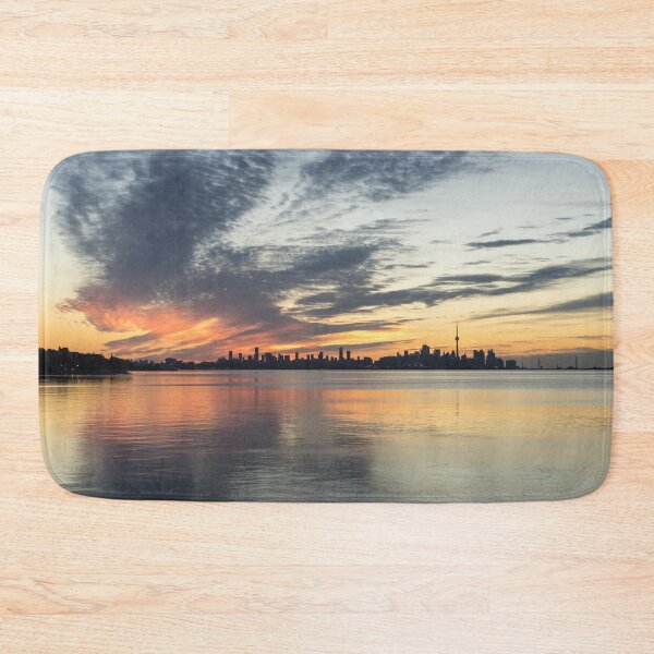 Item preview, Varicoloured Splendor - Toronto Distinctive Skyline Minutes Before Sunrise designed and sold by Georgia Mizuleva.
